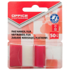 Zakładki indeksujące OFFICE PRODUCTS PP 25x43mm 1x50 kart.  czerwone