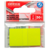 Zakładki indeksujące OFFICE PRODUCTS PP 25x43mm 1x50 kart.  żółte