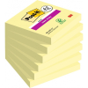 Karteczki samoprzylepne POST-IT Super Sticky 654-P6SSCY-EU, 76x76mm, 4+2x90 kart., żółte, 2 bloczki GRATIS