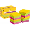 Karteczki samoprzylepne POST-IT Super Sticky, 47,6x47,6mm, 12x90 kart., paleta Carnival