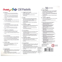 Kredki PENTEL pastele olejne 36 kolorów -281400