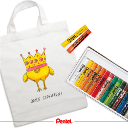 Kredki PENTEL pastele do tkanin PTS15 15 kolorów-281415