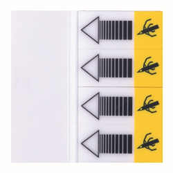 Zakładki indeksujące Q-CONNECT Sign-here papier 20x45mm 4x40 kart. - żółty-281686