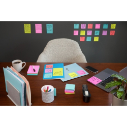 Karteczki samoprzylepne POST-IT Super Sticky Notes, 47,6x47,6mm, 12x90 kart., paleta Cosmic-281981