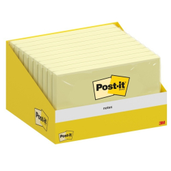 Karteczki samoprzylepne POST-IT 76x127mm, 1x100 kart., kanarkowy żółty