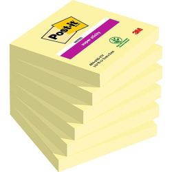 Karteczki samoprzylepne POST-IT Super Sticky 654-6SSCY-EU 76x76mm 1x90 kart. - żółte