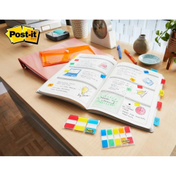 Zakładki indeksujące POST-IT do archiwizacji 676-AYPV, PP, silne, 16x38mm, 4x10 szt., mix kolorów-282437