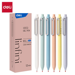 Długopis żelowy DELI Super Smooth Linfini EG338-BL op.12 - niebieski wkład-283408