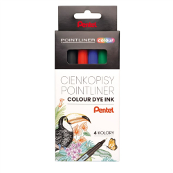 Cienkopis PENTEL POINTLINER Colour S40 zestaw op.4 kolory