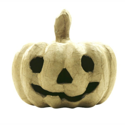 Dynia Halloween 12 x 11 x 11 cm z masy papierowej. SA179, Decopatch