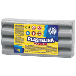 Plastelina ASTRA duża 1000g. - popielata