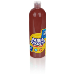 Farba plakatowa szkolna ASTRA butelka 500ml. - brązowa