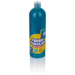 Farba plakatowa szkolna ASTRA butelka 500ml. - turkusowa