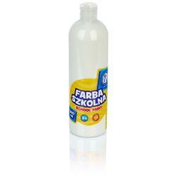 Farba plakatowa szkolna ASTRA butelka 500ml. - biała