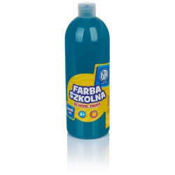 Farba plakatowa szkolna ASTRA butelka 1000ml. - turkusowa