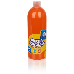 Farba plakatowa szkolna ASTRA butelka 1000ml. - pomarańczowa