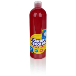 Farba plakatowa szkolna ASTRA butelka 500ml. - czerwona ciemna