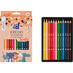 Kredki ołówkowe OXFORD 12 kolorów Kids Jumbo-290049