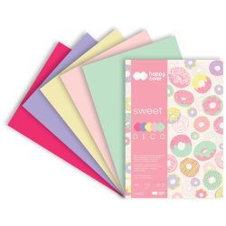 Blok kreatywny zeszyt papierów HAPPY COLOR Deco A4 170g. - Sweet-292029