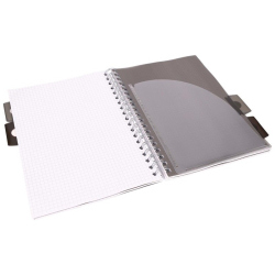 Kołonotatnik PUKKA PAD Project Book B5 100k 80g kratka Black & Grey czarny-292600