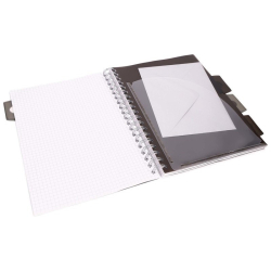 Kołonotatnik PUKKA PAD Project Book B5 100k 80g kratka Black & Grey czarny-292603