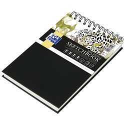 Szkicownik artystyczny OXFORD A5 40 kartek 225g spirala krótki bok - czarny-297417