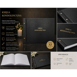 Księga kondolencyjna BARBARA A3 pozioma nitowana 100 kartek-298165