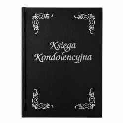 Księga kondolencyjna WARTA A4 144 kartki - czarna