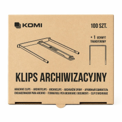 Klips archiwizacyjny KOMI zaczep op.100 9091-298234