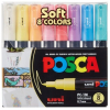 Marker UNI POSCA PC-1M Soft Colors zestaw 8 szt