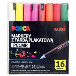 Marker UNI POSCA PC-1MR zestaw 16 szt