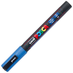 Marker UNI POSCA PC-3M - niebieski brokatowy