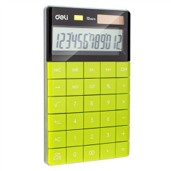 Kalkulator DELI 12-pozycji - zielony 1589-739d3ef1309451b743da21434d38600f