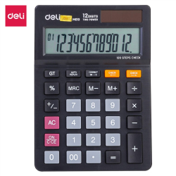 Kalkulator DELI 12-pozycji - czarny M01320-7417b82b7ea149707791ab4f91a846b1