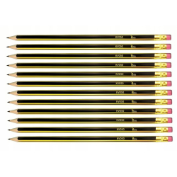 Ołówek drewniany TETIS z gumką op.12 - 4H KV050-H4-b362fdbae4a49da5154520380cc2caf5