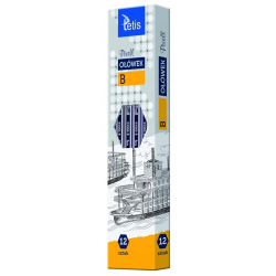 Ołówek drewniany TETIS Pixell op.12 - B KV060-B-b83e15d48fc5a4eb44dfb749d1c357e7