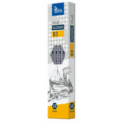 Ołówek drewniany TETIS Pixell op.12 - 3B KV060-B3-d0119998017bbc06631d765523e139df