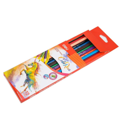 Kredki ołówkowe DELI COLORUN trójkątne 12 kolorów EC00300-d53bf981f8bfac000345113e9ee74d28