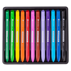 Kredki świecowe DELI COLOR EMOTION plastikowe trójkątne 12 kolowów EC20000-fb5f2821c126e76ced87cda157c52830